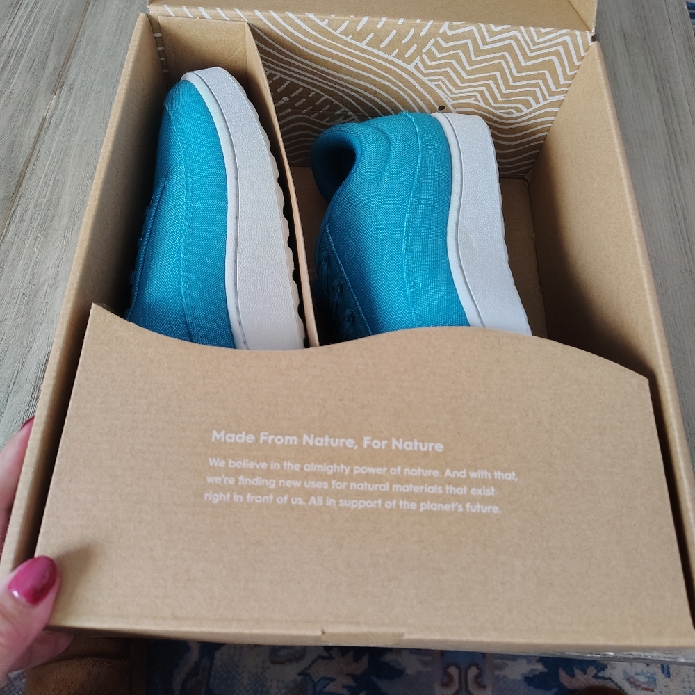New Allbirds Mens Canvas Pasers Sneakers In Blue Size 11 - Picture 12 of 15